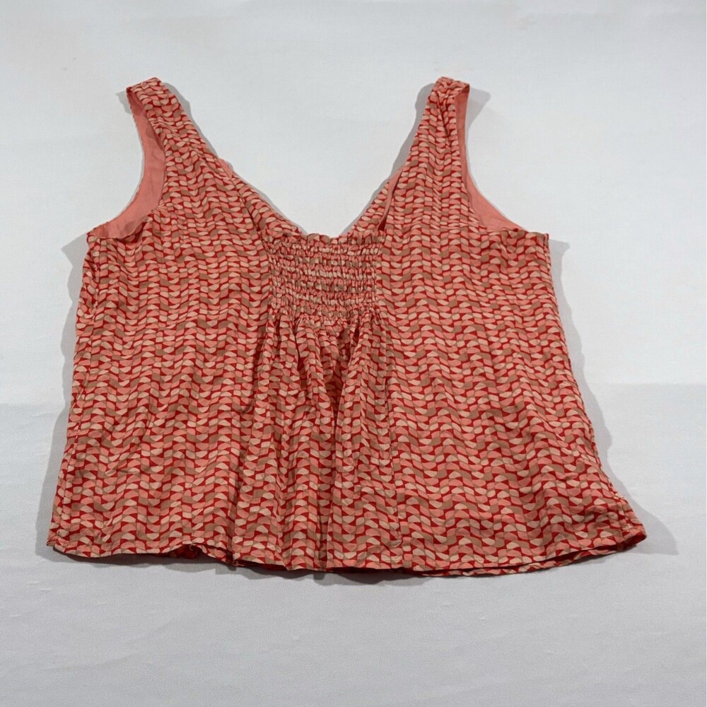 Maeve Pink Smocked Tank Top